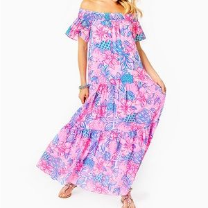 LILLY PULITZER DEZI OFF THE SHOULDER DRESS- SIZE XL- NWT
